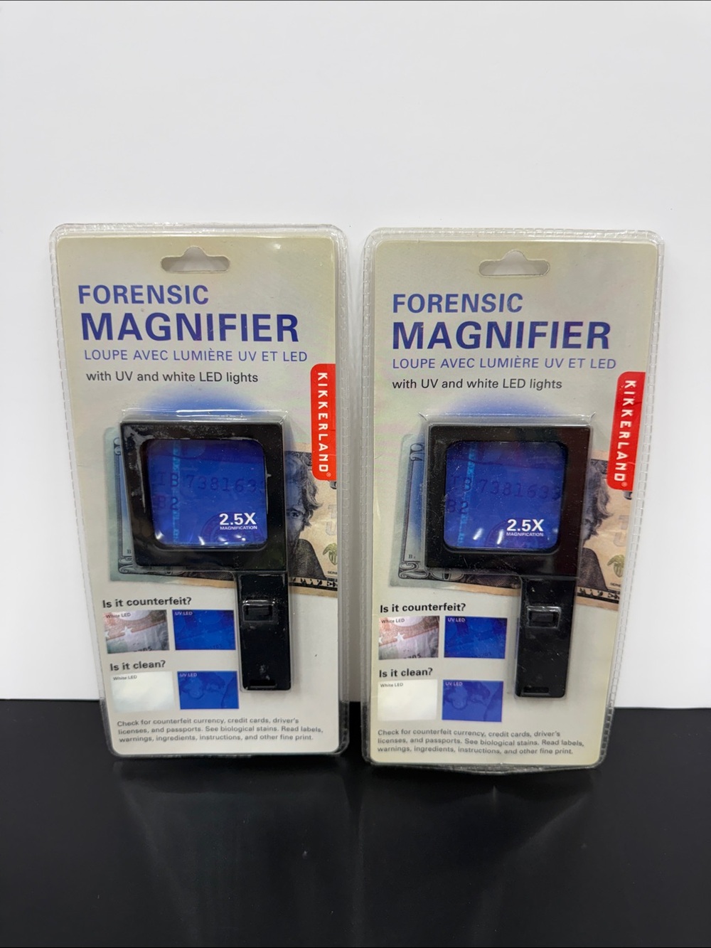 Kikkerland Forensic Magnifier with Black Body and Blue Lens